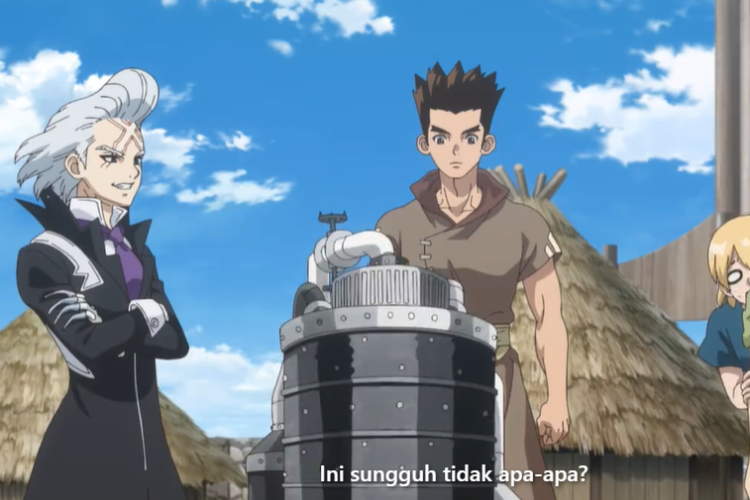 Nonton Anime Dr. Stone Season 4 Part 3 (2026) Episode 32 Subtitle Indonesia, Misi Pencarian Sumber Daya Bulan ke Amerika